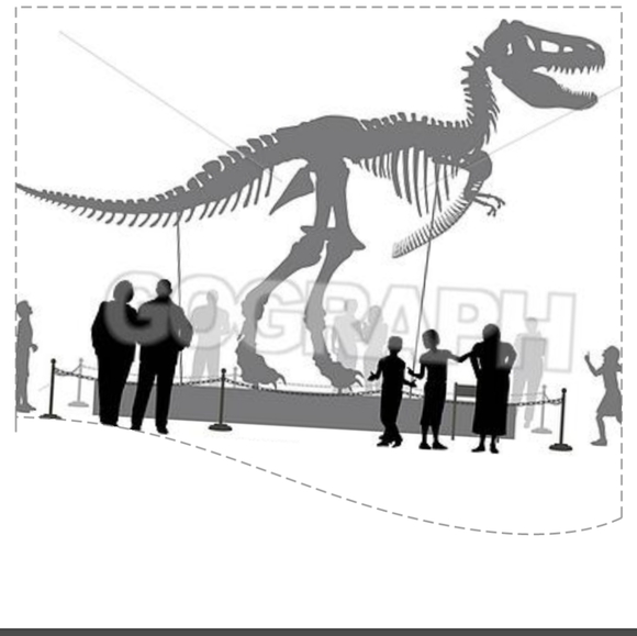 American Museum of Natural History Metal Square T Rex Dinosaur Bones Pin Geology - Picture 5 of 5